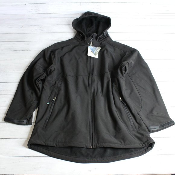 Northfield Men's Soft Shell Jacket Size XL Black Water Resistant Fleece - Picture 2 of 9